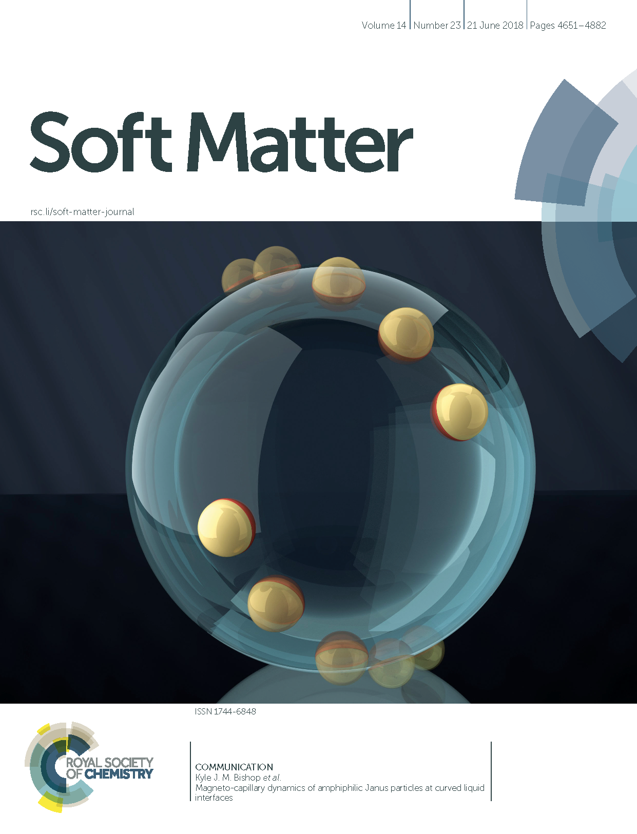 Cover of Soft Matter journal (2018).